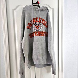 Vintage Champion Eco Princeton University Grey Hoodie Pullover Size XL.